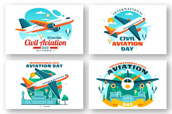 12 Civil Aviation Day Illustration
