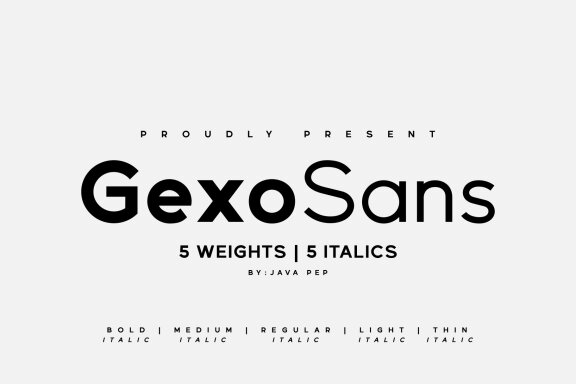 Gexo Sans – Elegant Typeface