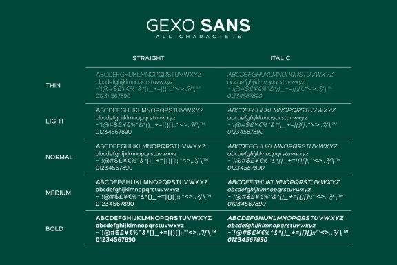 Gexo Sans – Elegant Typeface
