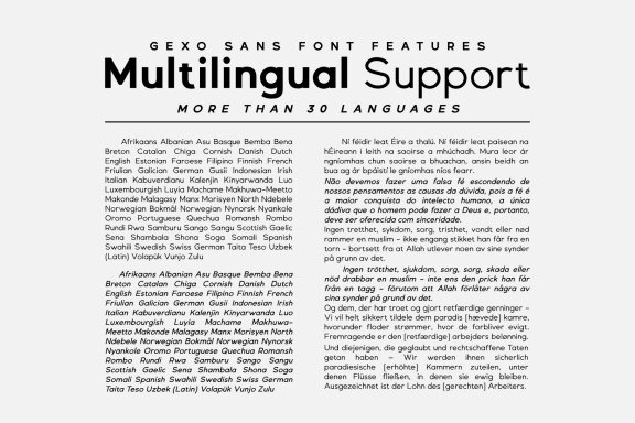 Gexo Sans – Elegant Typeface