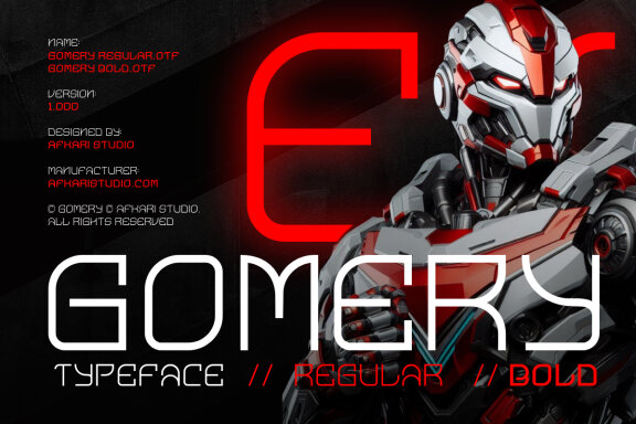 Gomery - Modern Futuristic Display Font