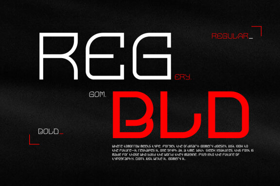 Gomery - Modern Futuristic Display Font