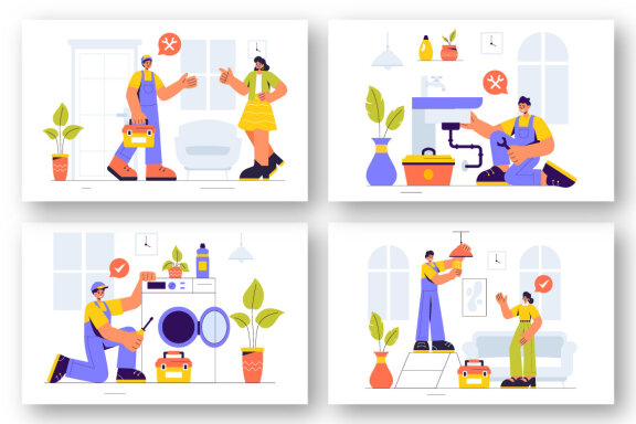 9 Home Maintenance Illustration