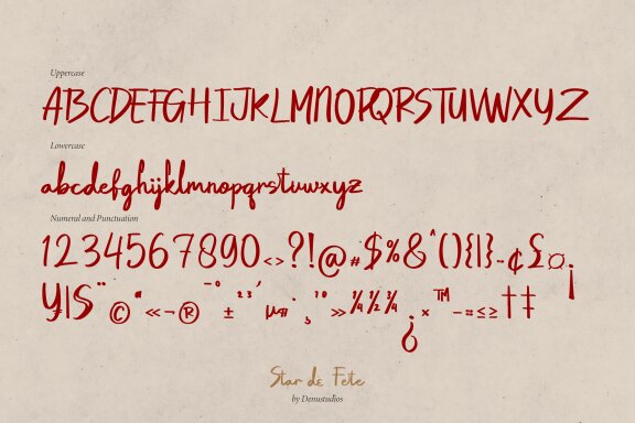Star de Fete | Handwritten Font