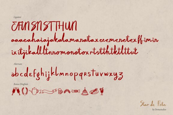Star de Fete | Handwritten Font