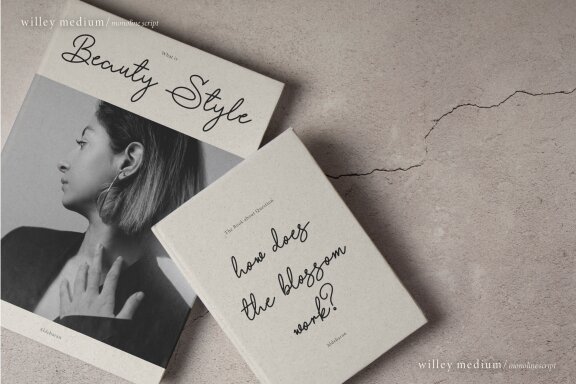 Willey Medium | Monoline Script Font