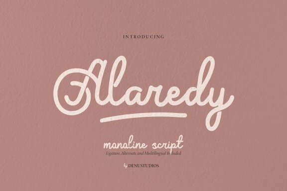 Alaredy | Monoline Script