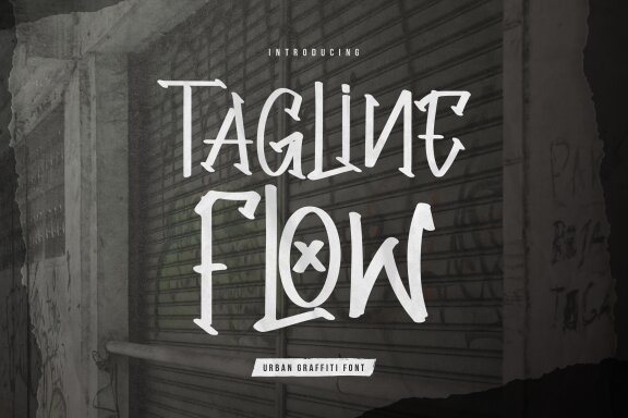 Tagline Flow | Urban Graffiti Font