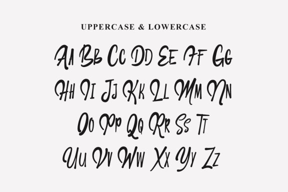 Webs Rosber Clean Simple Brush Font