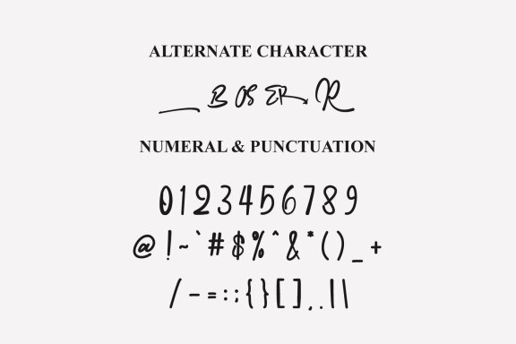 Webs Rosber Clean Simple Brush Font