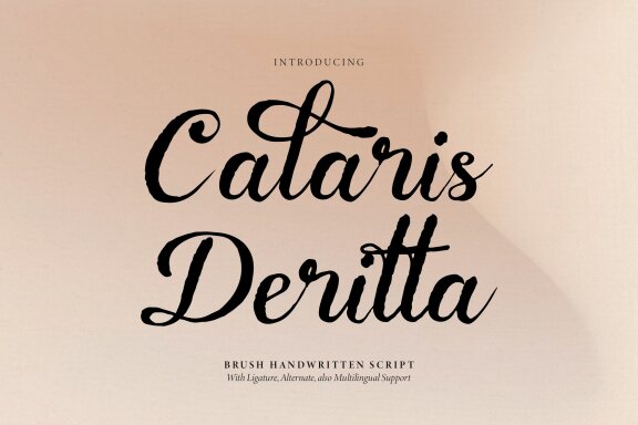 Calaris Deritta | Brush Handwritten Script