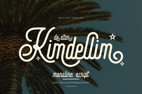 Kimdelim | Monoline Script