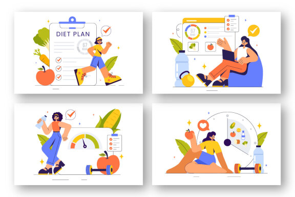13 Healthy Diet Plan Illustration