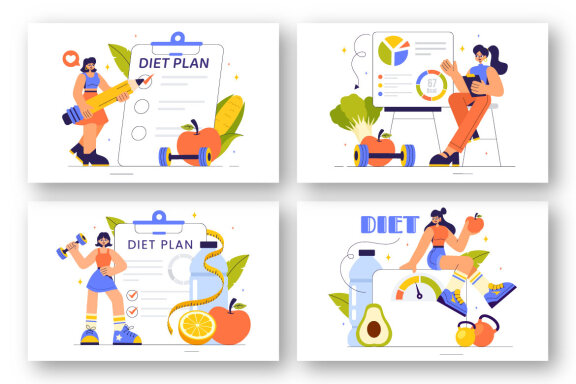 13 Healthy Diet Plan Illustration