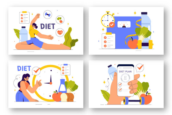 13 Healthy Diet Plan Illustration