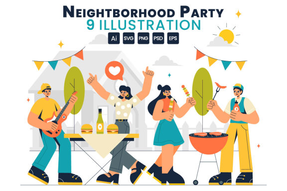 9 FREE Party Events Illustrations