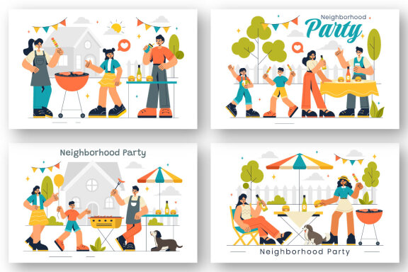 9 FREE Party Events Illustrations