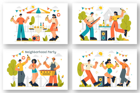 9 FREE Party Events Illustrations