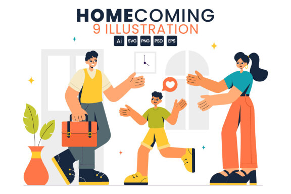 9 Welcoming Back Home Illustration