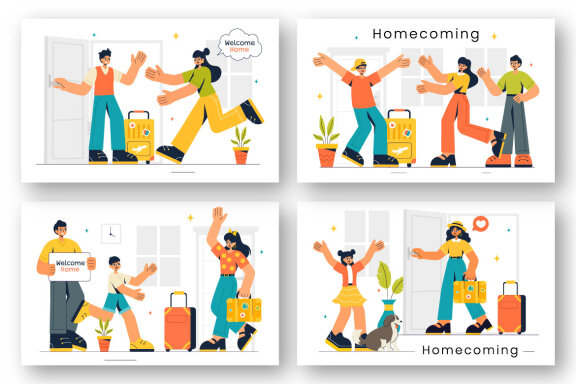 9 Welcoming Back Home Illustration