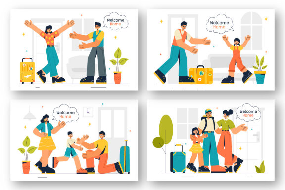 9 Welcoming Back Home Illustration