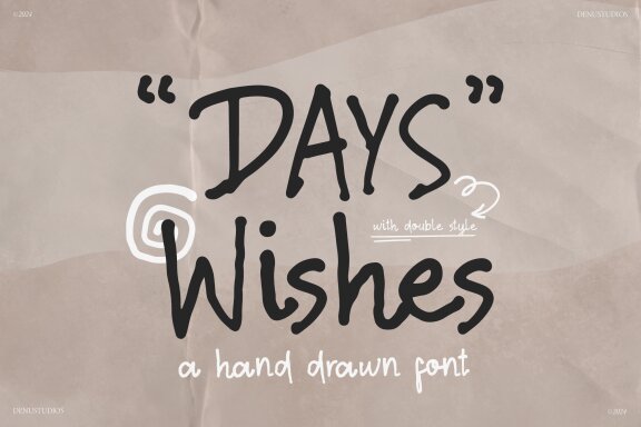 Days Wishes | Hand Drawn Font