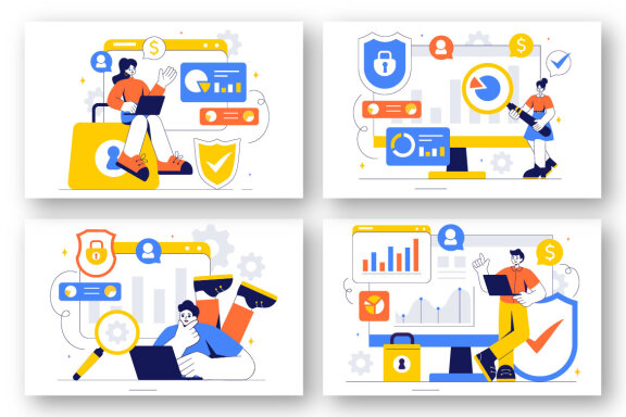 9 Cyber Threat Analysis Illustration