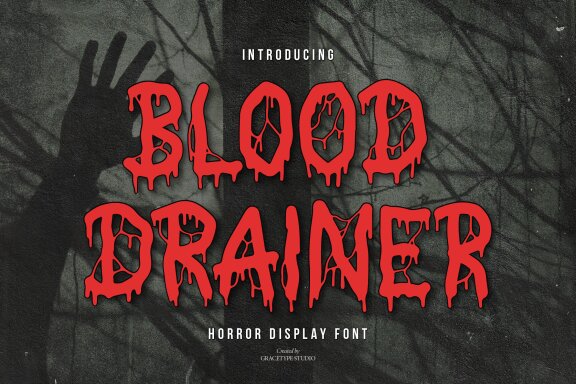 Blood Drainer | Horror Display Font