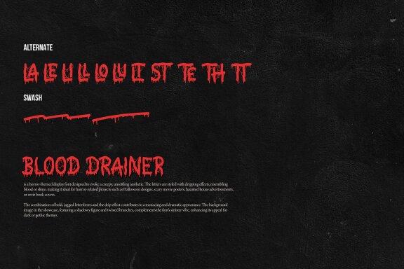 Blood Drainer | Horror Display Font