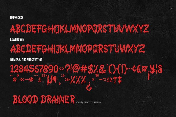 Blood Drainer | Horror Display Font