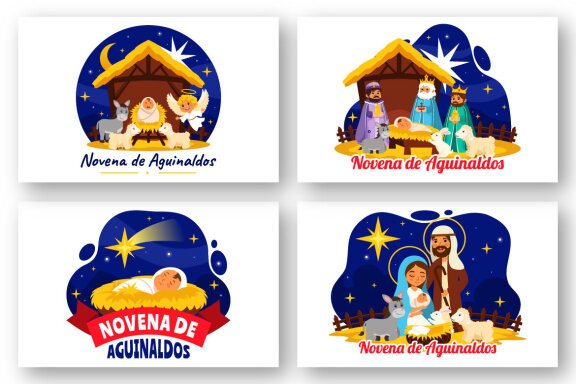 12 Novena De Aguinaldos Illustration
