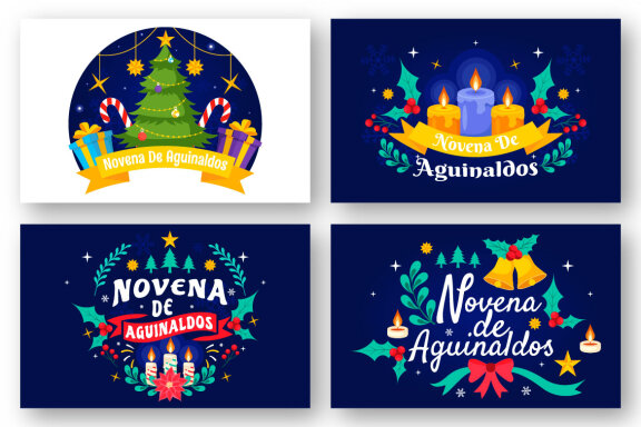 12 Novena De Aguinaldos Illustration