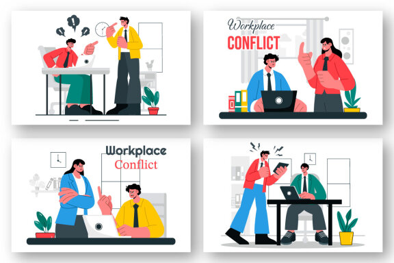 9 Workplace Conflict Illustration