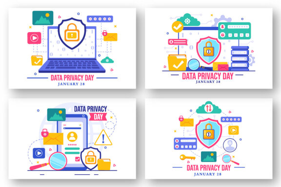 12 Data Privacy Day Illustration