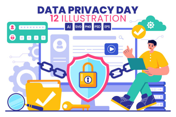 12 Data Privacy Day Illustration
