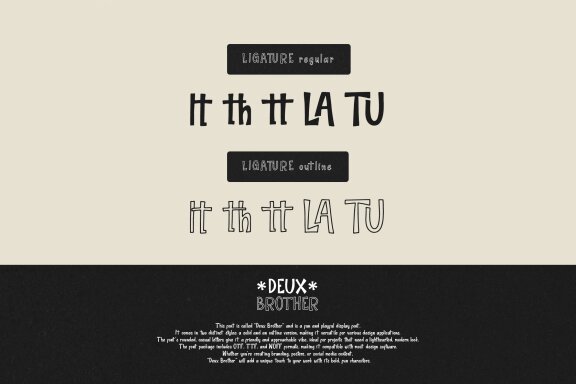 Deux Brother | Fun Display Font