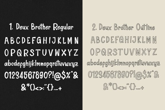 Deux Brother | Fun Display Font
