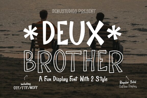 Deux Brother | Fun Display Font