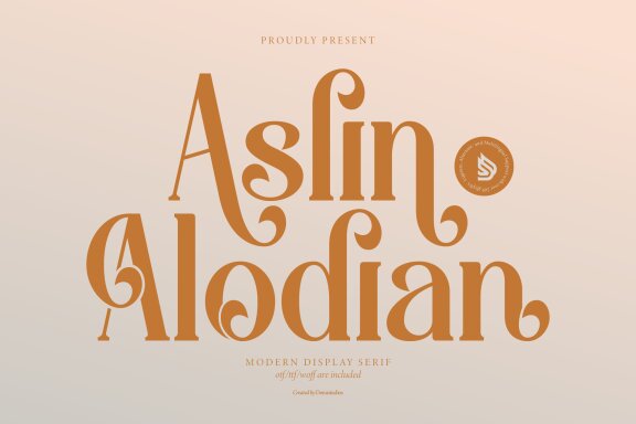 Aslin Alodian | Modern Display Serif