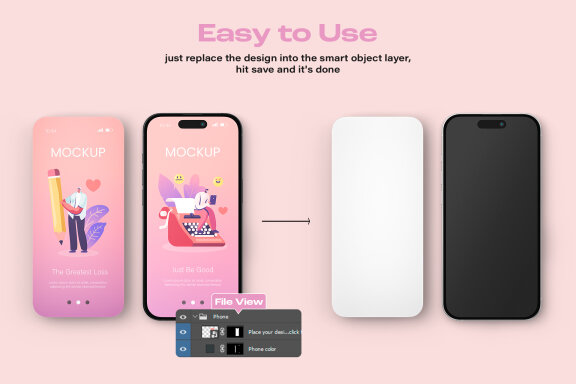 Phone Screen Mockup Set