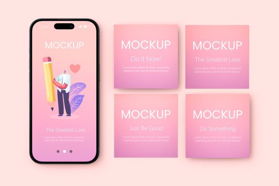 Phone Screen Mockup Set