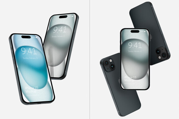iPhone 15 Mockup Set