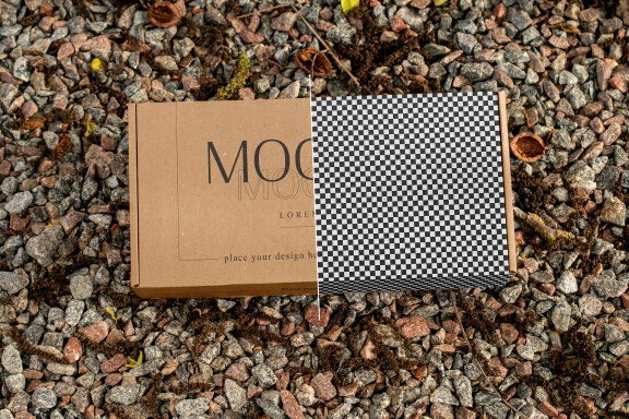 Cardboard Box Mockup Set