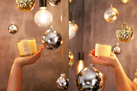 Candle in Hand Mockup Set