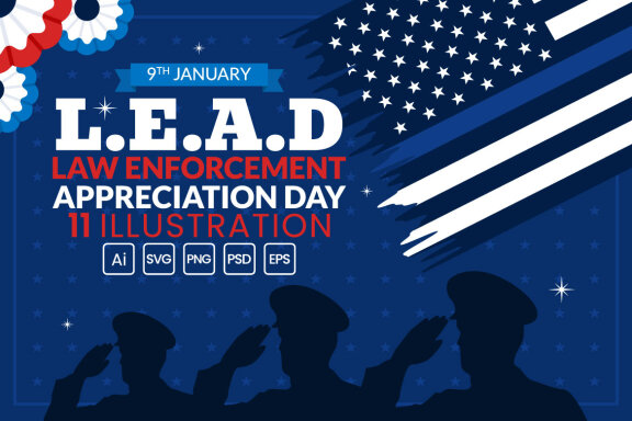 11 Law Enforcement Appreciation Day Illustration