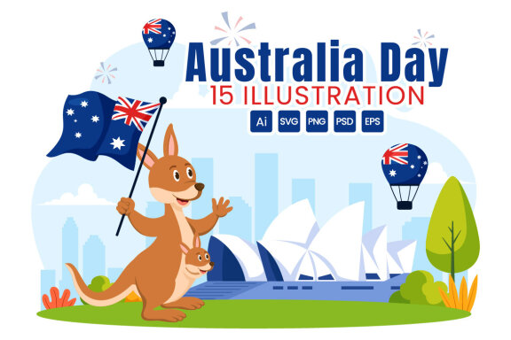 15 Happy Australia Day Illustration