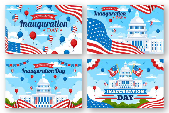 12 Presidential Inauguration Day Illustration