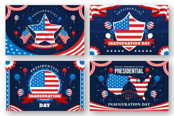 12 Presidential Inauguration Day Illustration