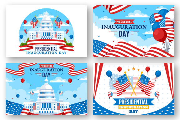 12 Presidential Inauguration Day Illustration