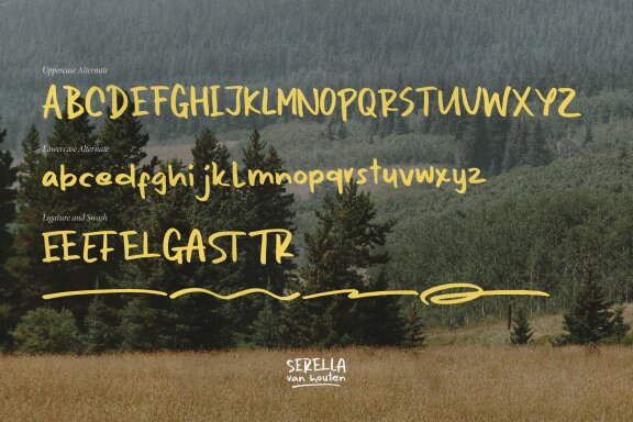 Serella van Houten | Hand Drawn Font